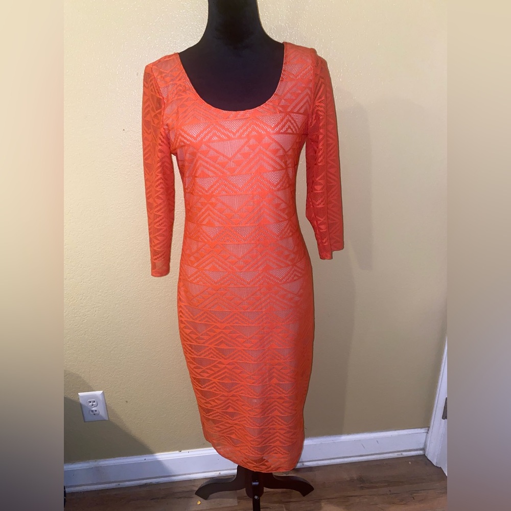 Brand: Love fire. Size: Large. Color: pink orange